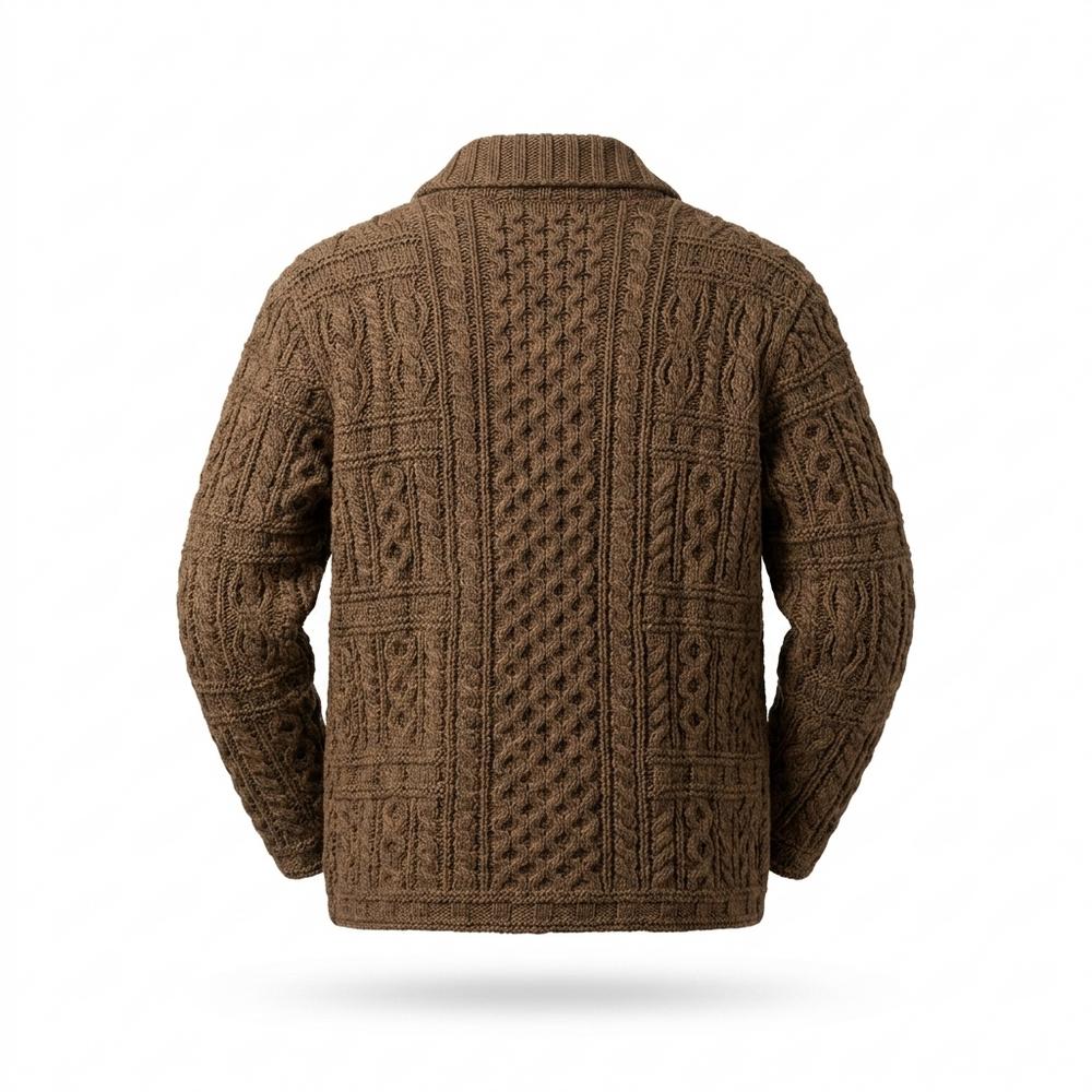 Lederjacken Outlet24 - Tamun | Grobgestrickt Strukturiert Strickjacke Herren
