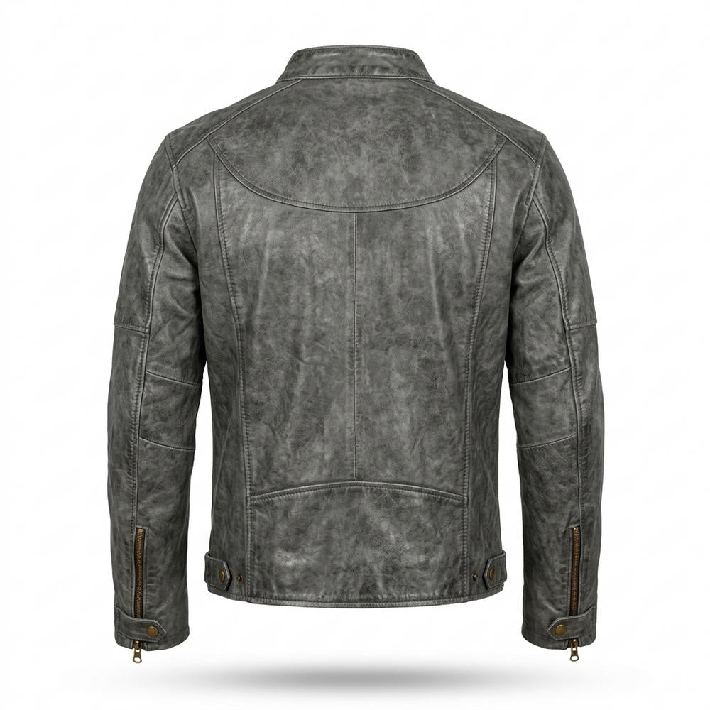 Lederjacken Outlet24 - Lebav | Patiniert Tailliert Lederjacke Herren