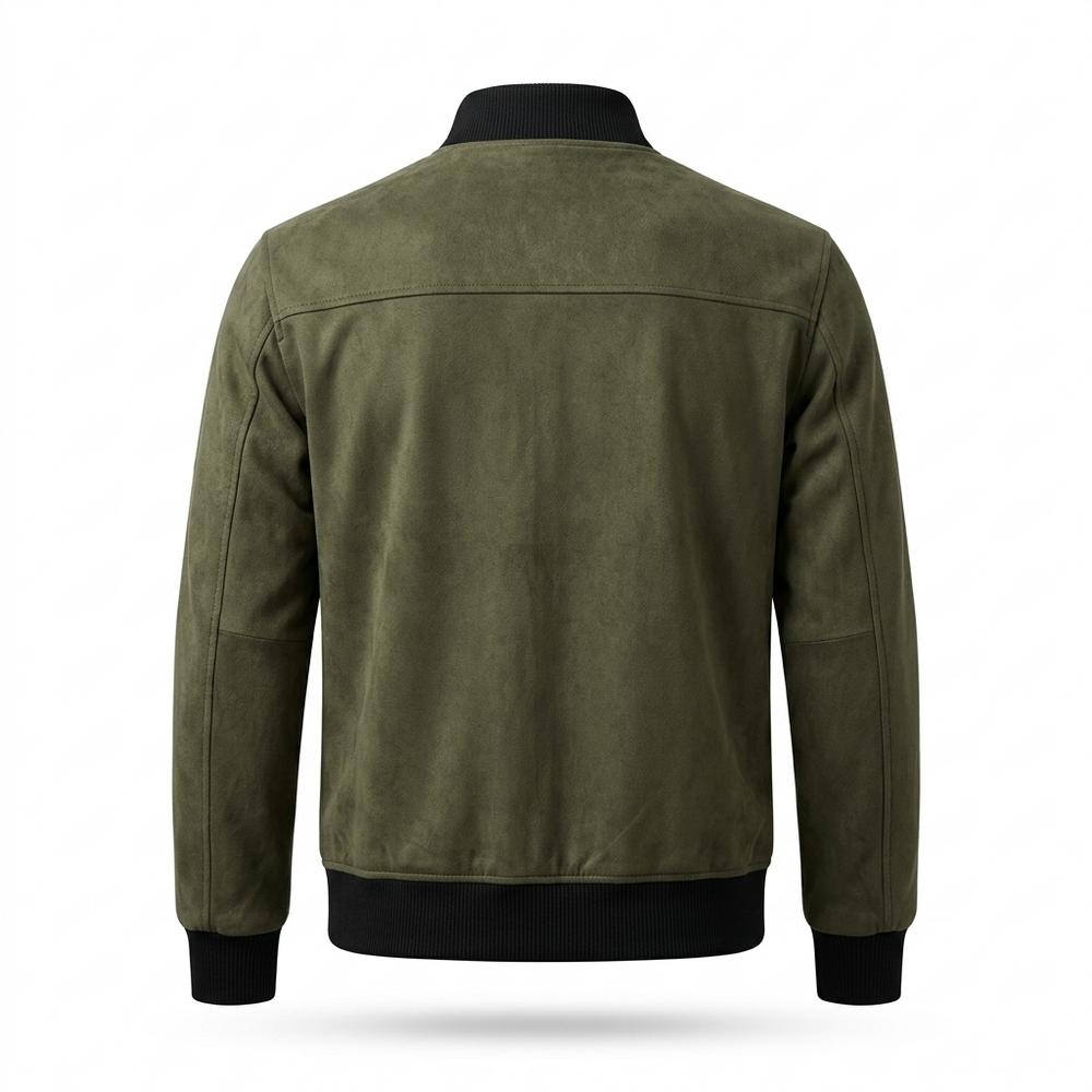 Lederjacken Outlet24 - Mewat | Geknöpfte Langärmelige Wildleder-Jacke Herren