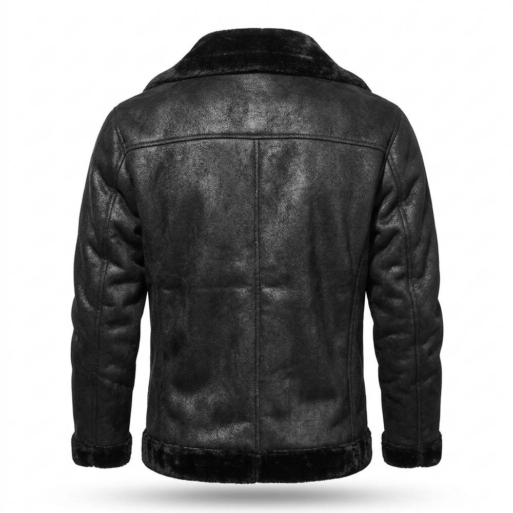Lederjacken Outlet24 - Nibuv | Gefüttert Asymmetrisch Wildleder-Jacke Herren