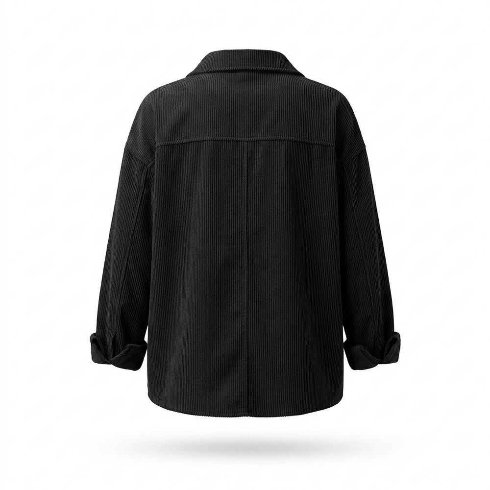 Lederjacken Outlet24 - Nusav | Gerippt Geknöpft Jacke Damen