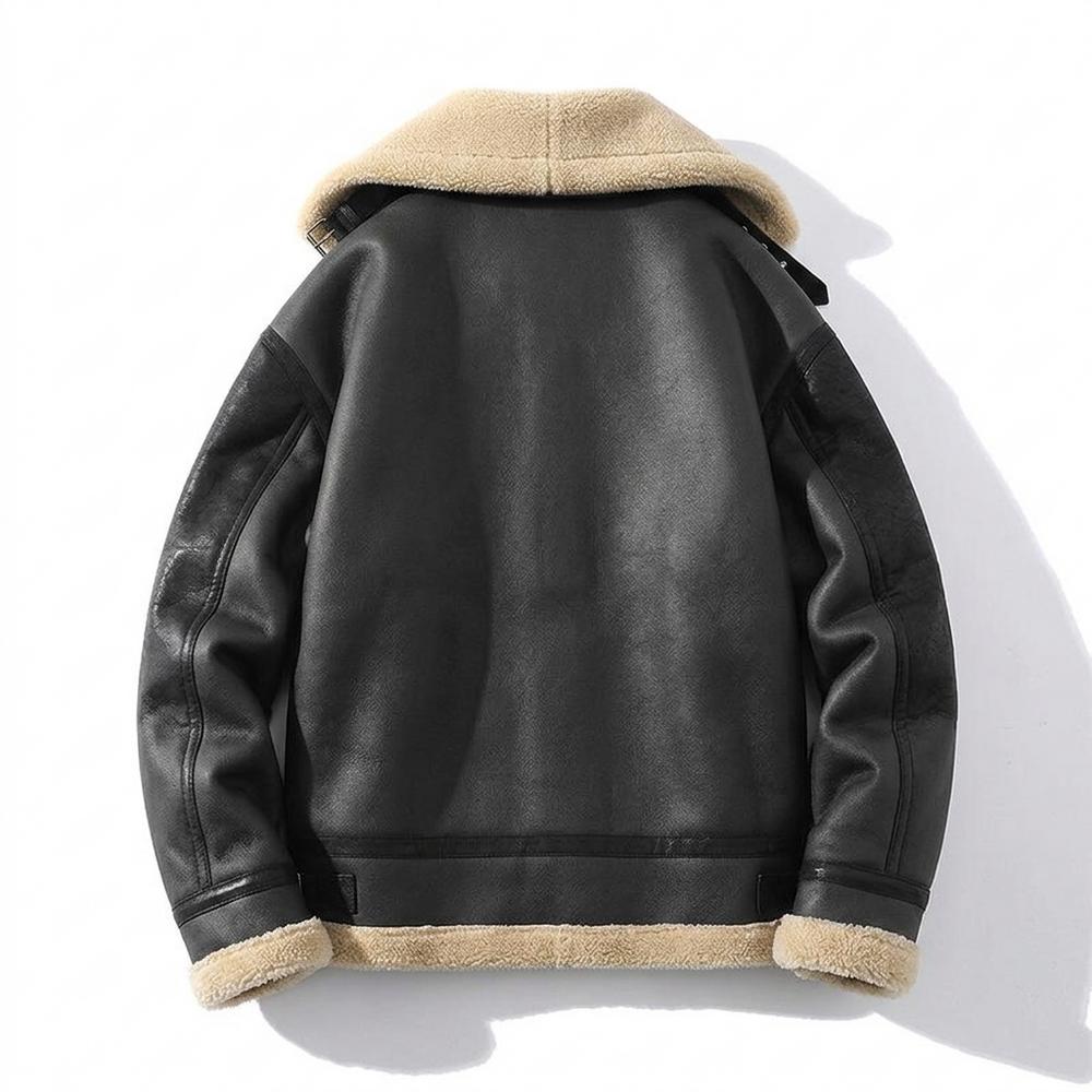 Lederjacken Outlet24 - Kesom | Warm Gefüttert Lederjacke Herren