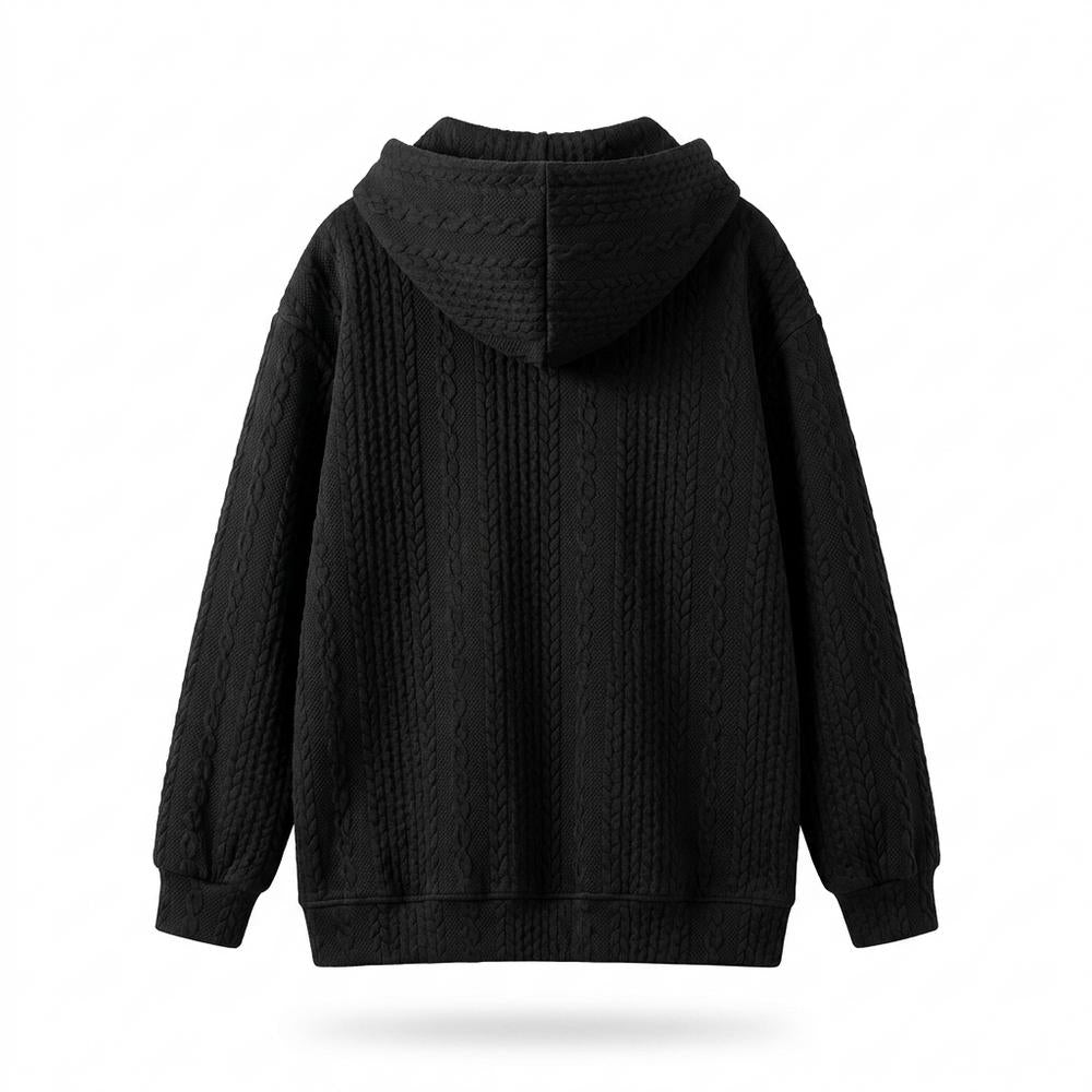 Lederjacken Outlet24 - Rodos | Strukturiert Gestrickt Hoodie Unisex