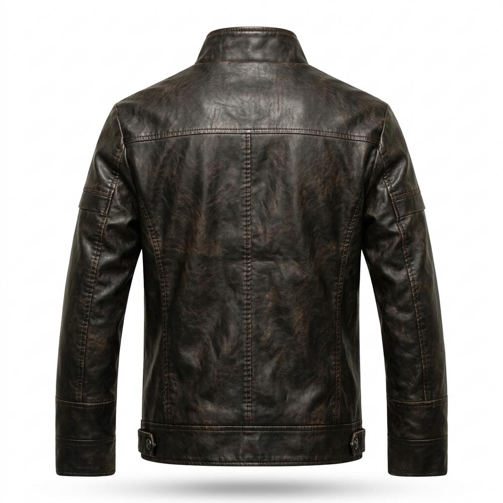 Lederjacken Outlet24 - Vasin | Figurbetont Gewaschen Lederjacke Herren