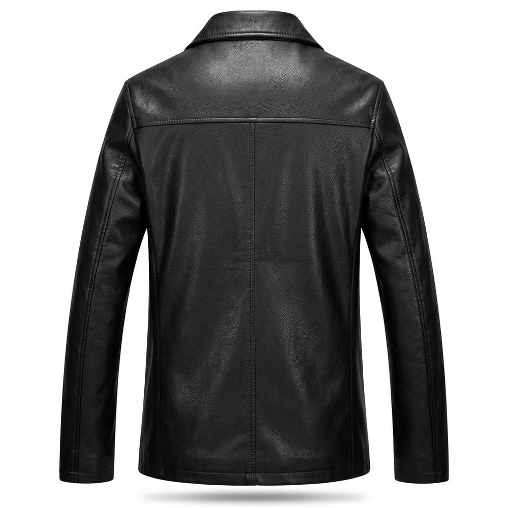 Lederjacken Outlet24 - Sukil | Geknöpft Gefüttert Lederjacke Herren