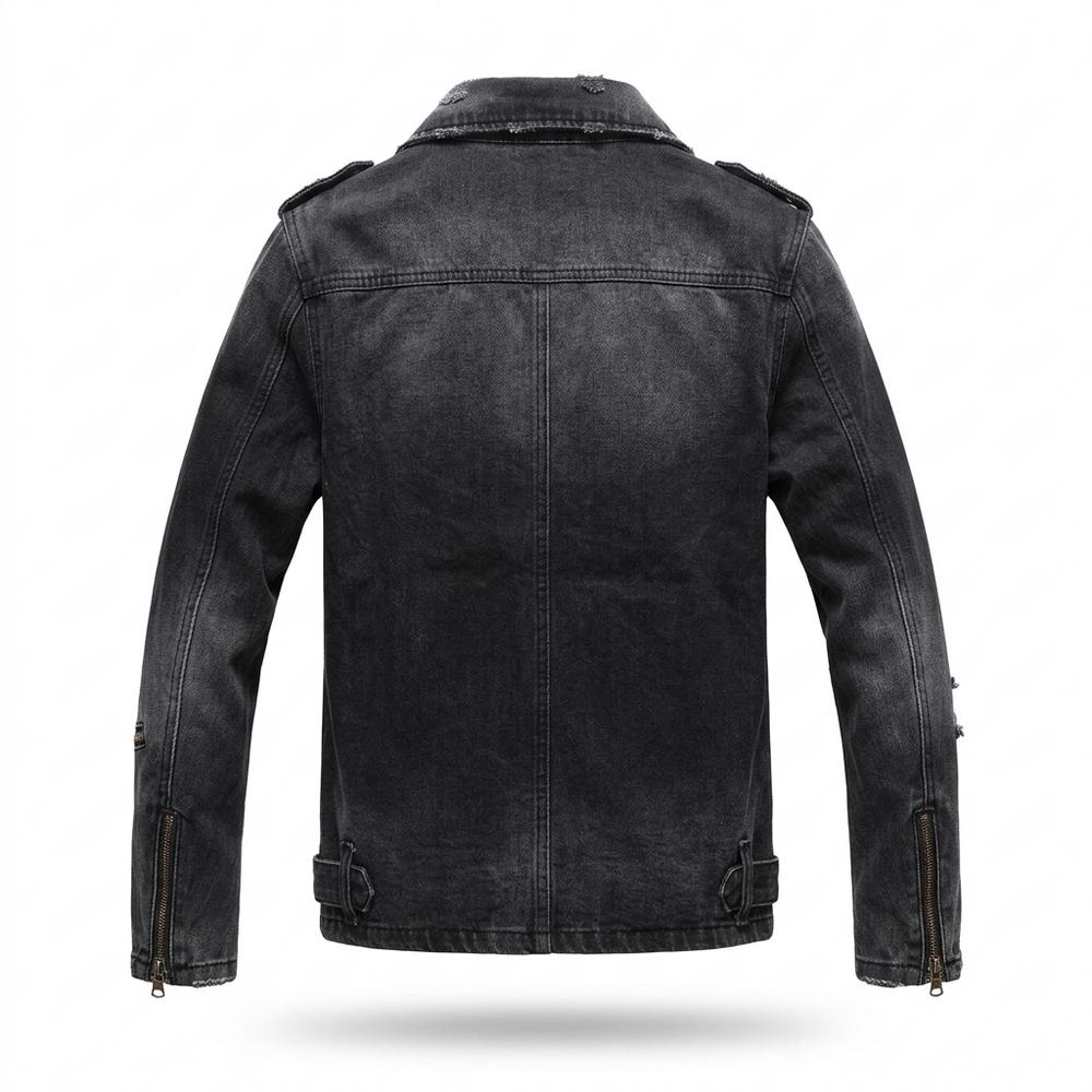 Lederjacken Outlet24 - Dolet | Asymmetrisch Gewaschen Jacke Herren