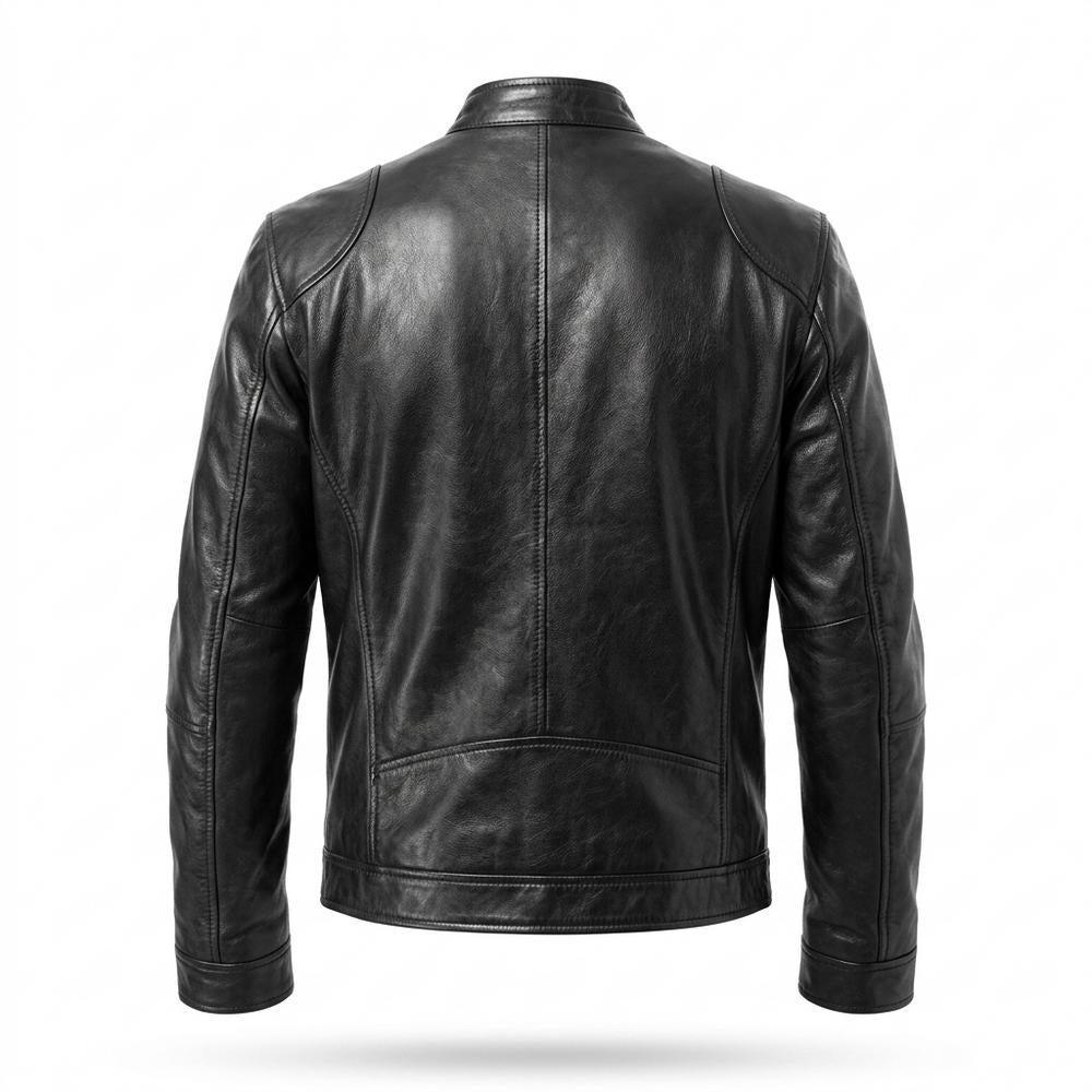 Lederjacken Outlet24 - Sozus | Tailliert Gesteppt Lederjacke Herren