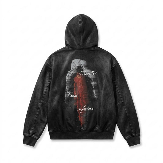 Lederjacken Outlet24 - Senud | Bedruckt Oversized Hoodie Unisex