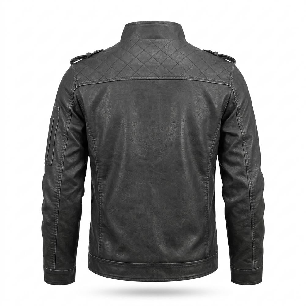 Lederjacken Outlet24 - Mulin | Gesteppt Tailliert Lederjacke Herren