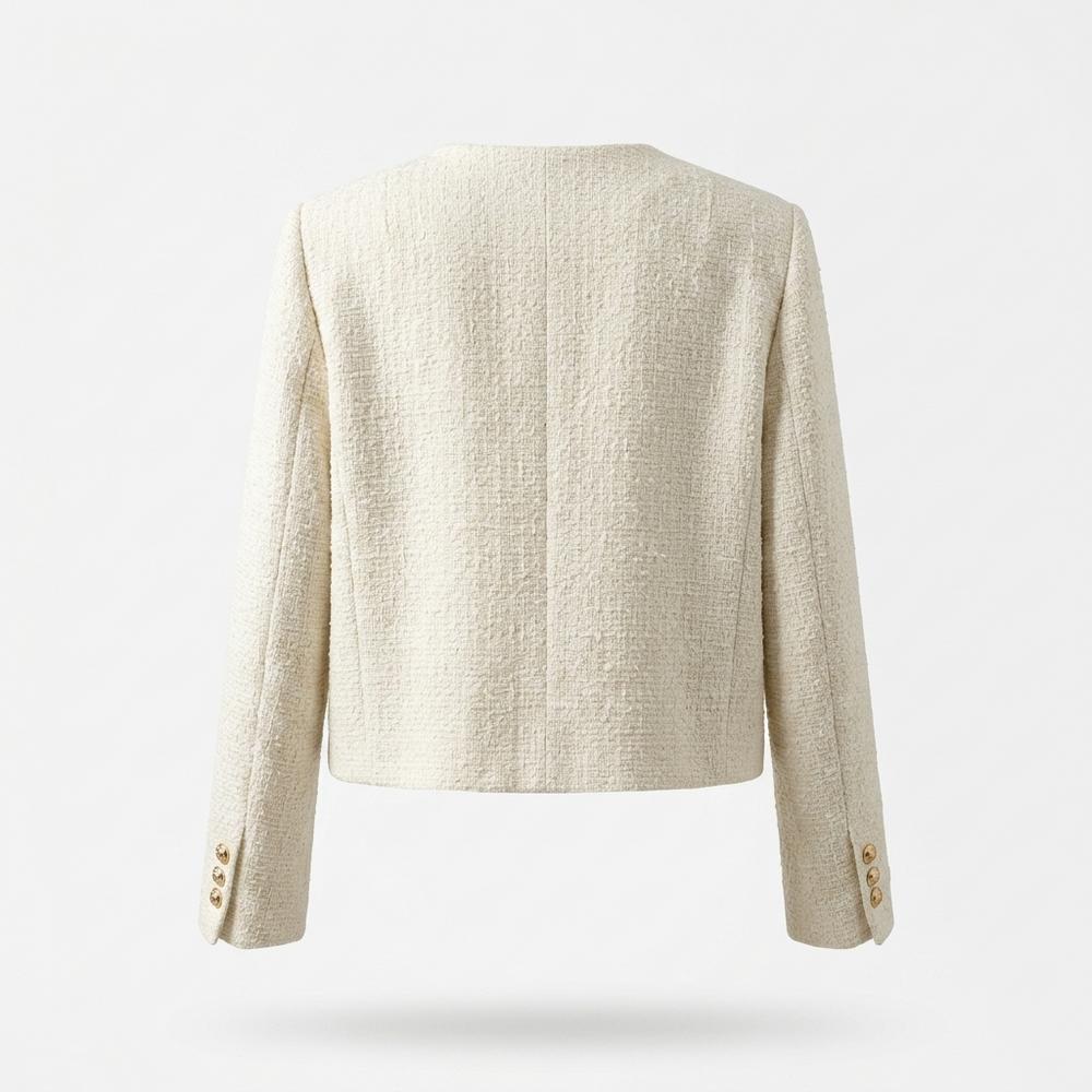 Lederjacken Outlet24 - Lihul | Strukturiert Kurzgeschnitten Jacke Damen