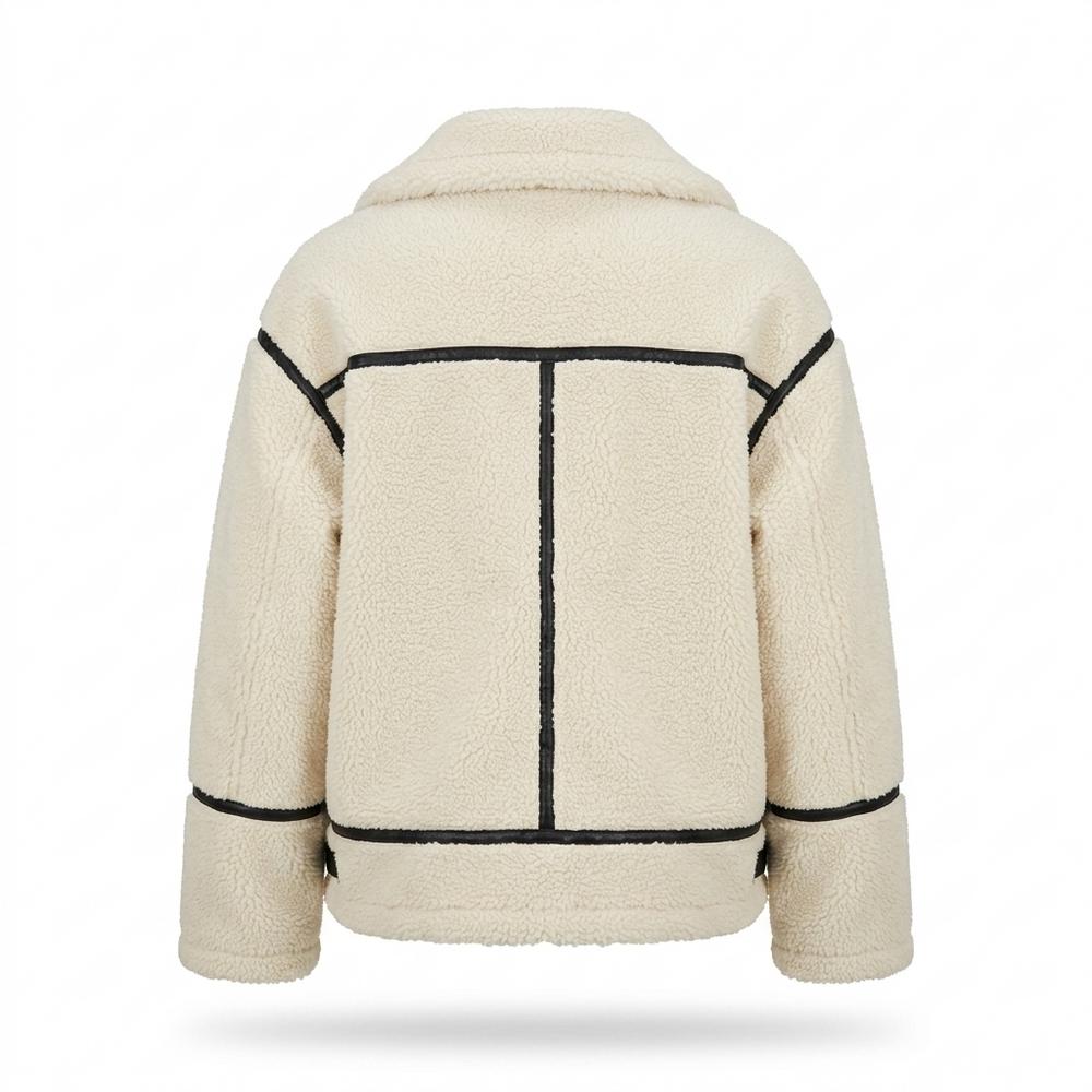 Lederjacken Outlet24 - Kasil | Gefüttert Paspeliert Jacke Damen