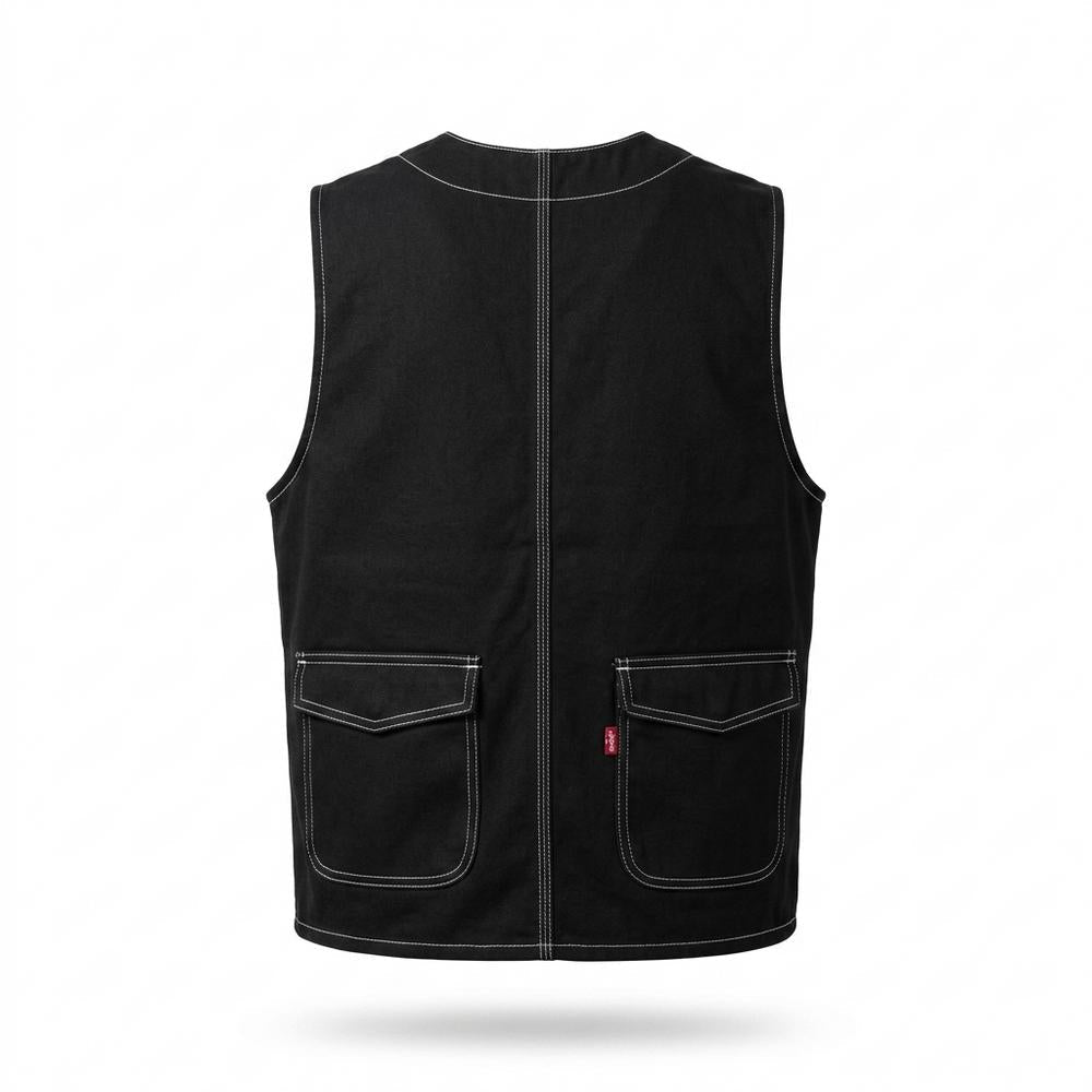 Lederjacken Outlet24 - Armor | Kontrastgesteppt Funktional Weste Herren