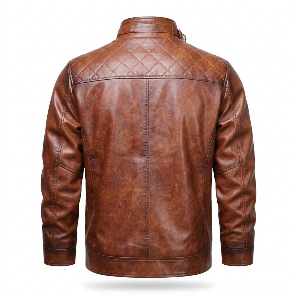Lederjacken Outlet24 - Kehot | Gesteppt Gefüttert Lederjacke Herren