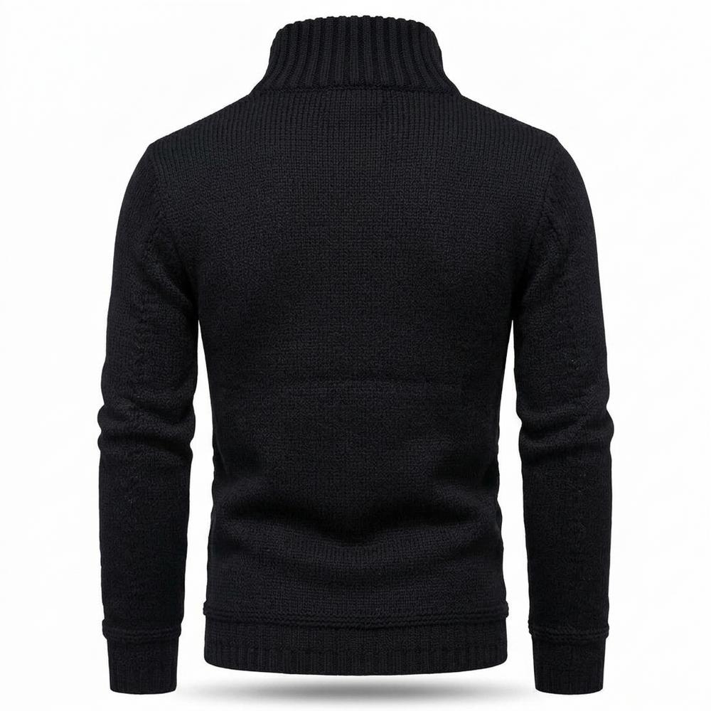 Lederjacken Outlet24 - Tolod | Strukturiert Geknöpft Strickjacke Herren
