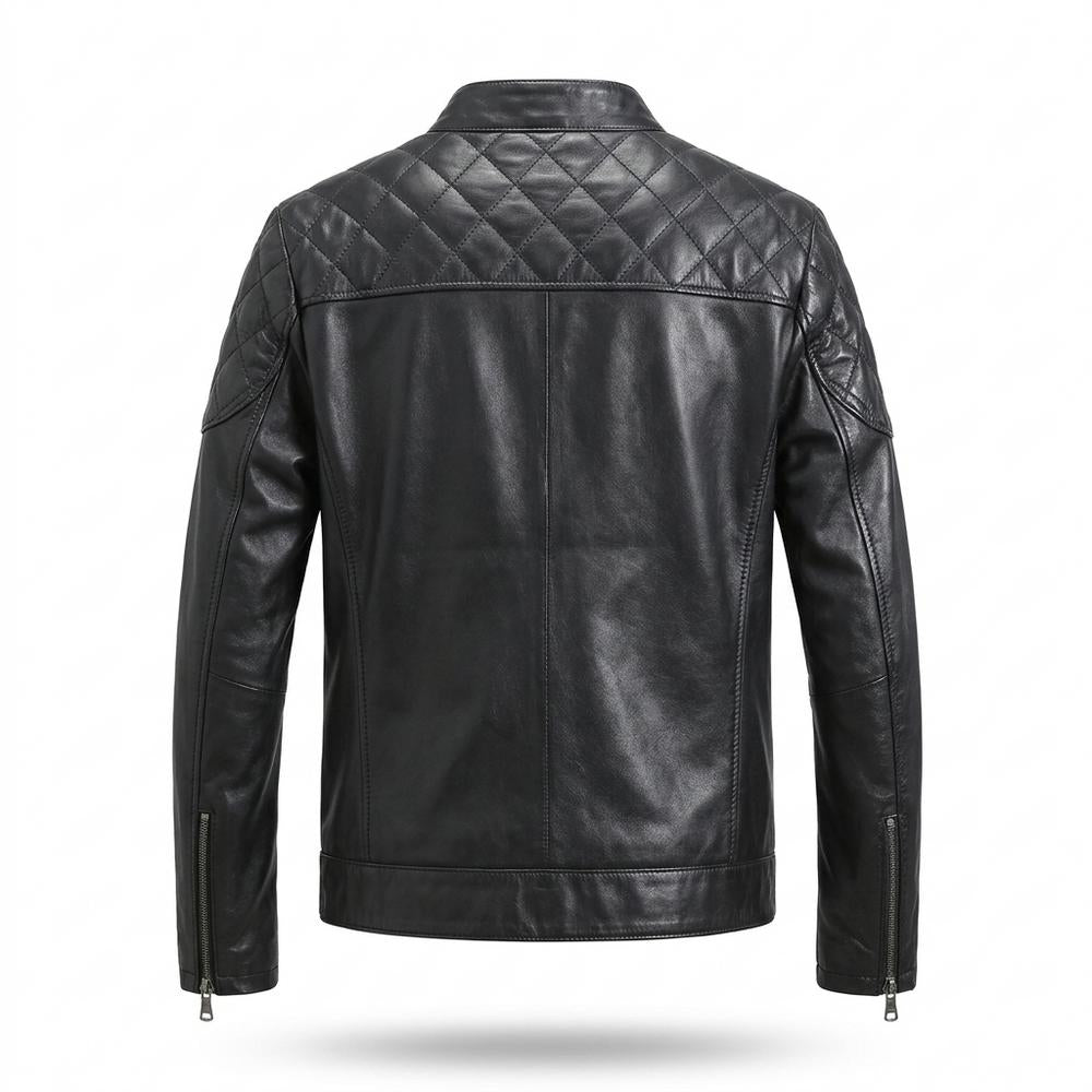 Lederjacken Outlet24 - Morun | Gesteppt Tailliert Lederjacke Herren