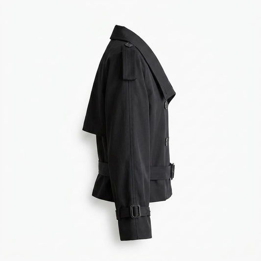 Lederjacken Outlet24 - Muwel | Kurze Doppelreihige Jacke Damen