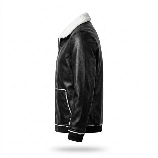 Lederjacken Outlet24 - Aowev | Gefüttert Sherpa Lederjacke Herren