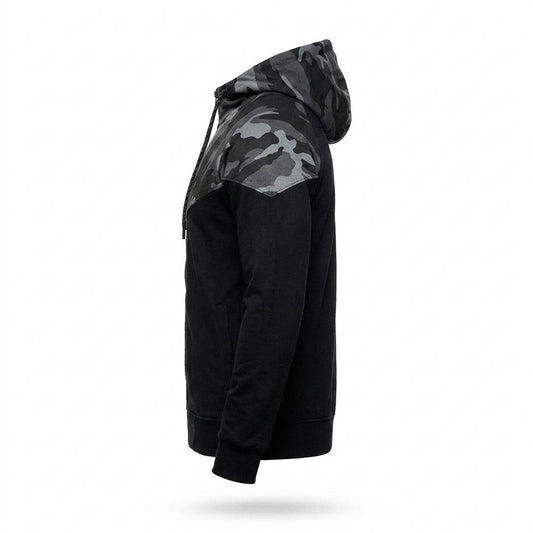 Lederjacken Outlet24 - Davan | Zweifarbiger Gemusterter Hoodie Herren