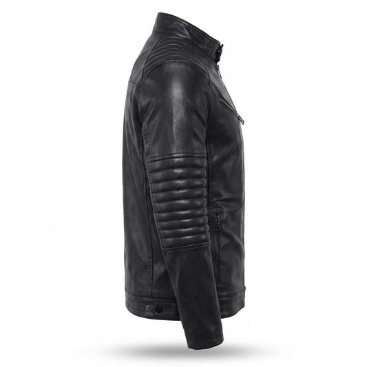 Lederjacken Outlet24 - Nufel | Gesteppt Tailliert Lederjacke Herren