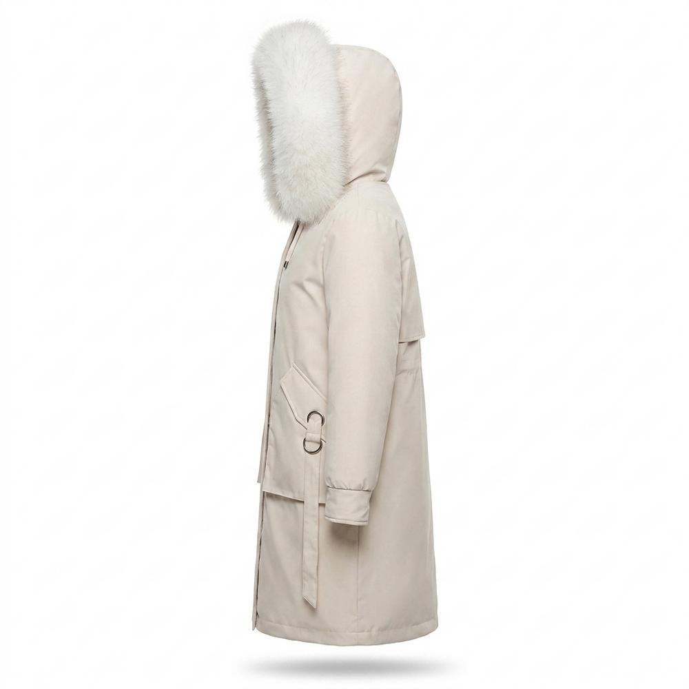 Lederjacken Outlet24 - Zitul | Langer Gefütterter Mantel Damen