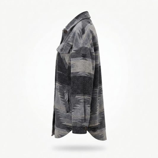 Lederjacken Outlet24 - Tetot | Gemustert Geknöpft Jacke Damen