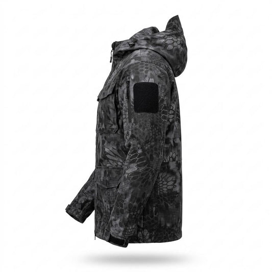 Lederjacken Outlet24 - Tasas | Gemustert Kapuzen Jacke Herren