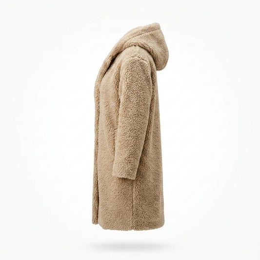 Lederjacken Outlet24 - Kugim | Plüschig Gekapuzt Mantel Damen