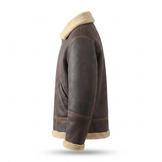 Lederjacken Outlet24 - Kefud | Gefütterte Shearling Lederjacke Herren