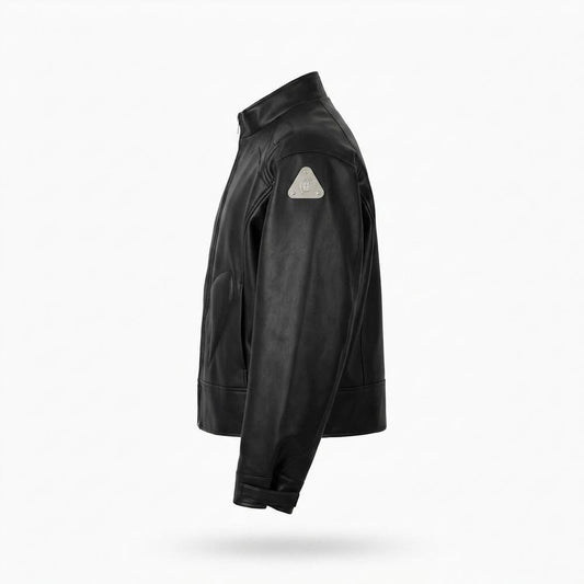 Lederjacken Outlet24 - Domav | Applizierte Oversized Lederjacke Herren