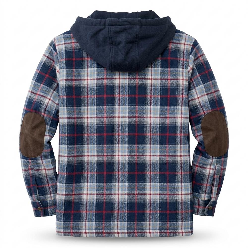 Lederjacken Outlet24 - Tozen | Gefütterte Karierte Jacke Herren