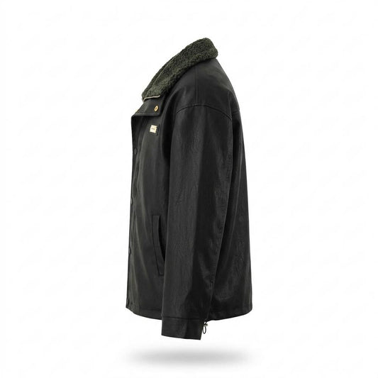Lederjacken Outlet24 - Revek | Gefütterte Lockere Lederjacke Unisex