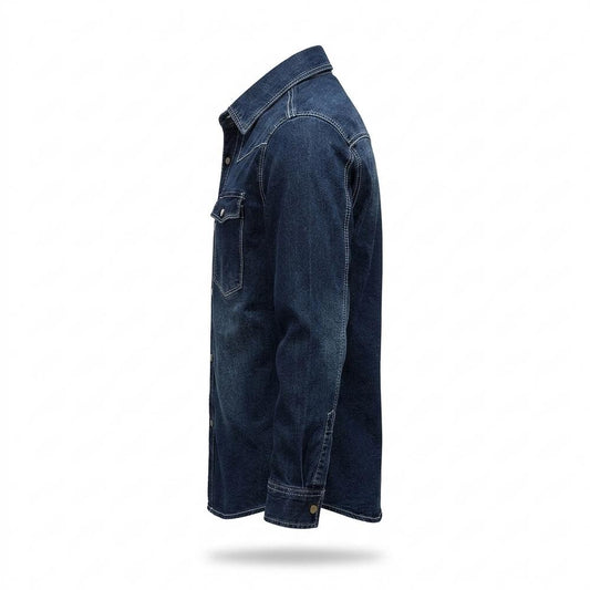 Lederjacken Outlet24 - Vegik | Langärmliges Denim Hemd Herren