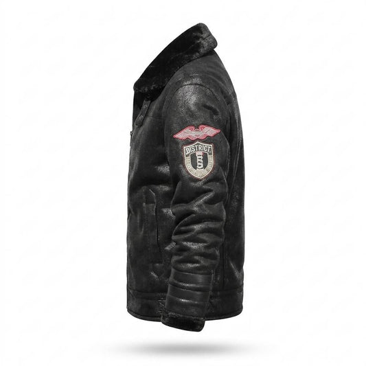 Lederjacken Outlet24 - Sosir | Warm Gefüttert Lederjacke Herren