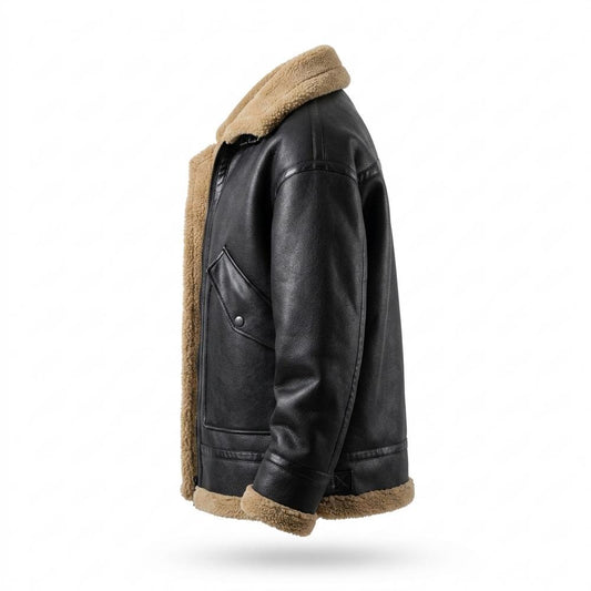 Lederjacken Outlet24 - Luvin | Warmgefütterte Glatte Lederjacke Herren