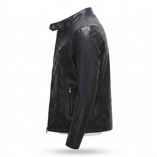 Lederjacken Outlet24 - Verin | Gefüttert Tailliert Lederjacke Herren