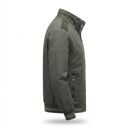 Lederjacken Outlet24 - Relam | Gefütterte Gerippte Jacke Herren