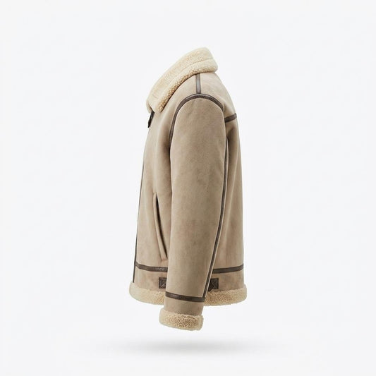 Lederjacken Outlet24 - Nabok | Gefütterte Zweifarbige Wildleder-Jacke Unisex