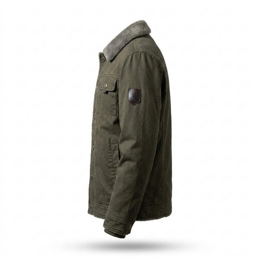 Lederjacken Outlet24 - Kigel | Gefütterte Geknöpfte Jacke Herren