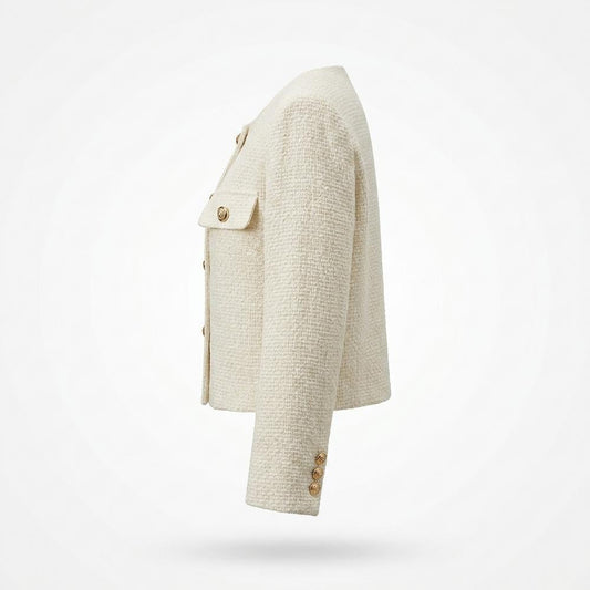 Lederjacken Outlet24 - Lihul | Strukturiert Kurzgeschnitten Jacke Damen