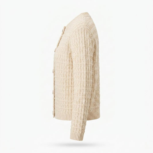 Lederjacken Outlet24 - Eelun | Strukturiert Geknöpft Cardigan Damen