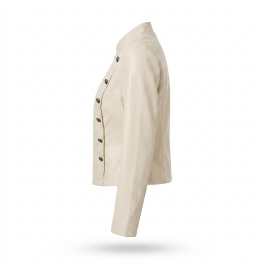 Lederjacken Outlet24 - Dalad | Kurz Doppelreihig Jacke Damen