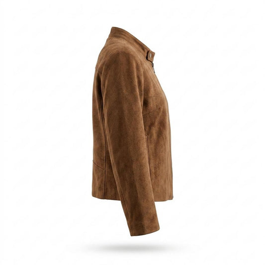 Lederjacken Outlet24 - Ruwad | Veloursartig Reißverschluss Wildleder-Jacke Damen