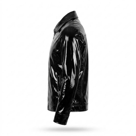 Lederjacken Outlet24 - Yaper | Glänzende Beschichtete Lederjacke Herren