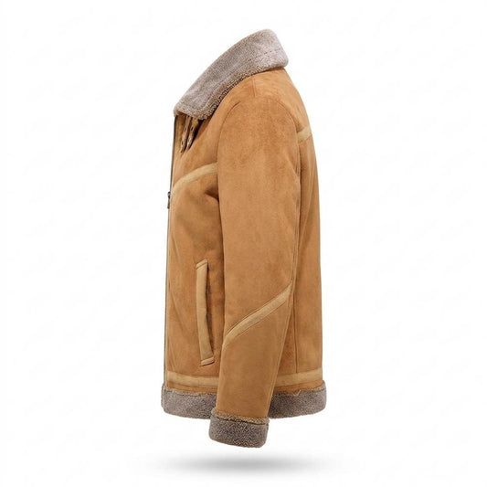 Lederjacken Outlet24 - Diten | Gefüttert Reißverschluss Wildleder-Jacke Herren