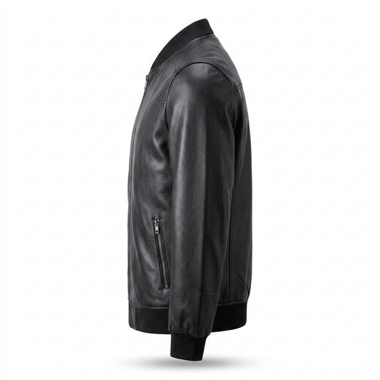 Lederjacken Outlet24 - Libum | Gefüttert Genarbt Lederjacke Herren