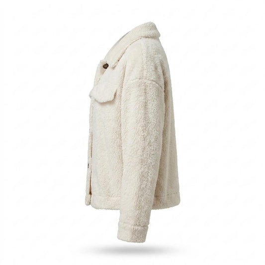 Lederjacken Outlet24 - Eohuv | Flauschige Geknöpfte Jacke Damen
