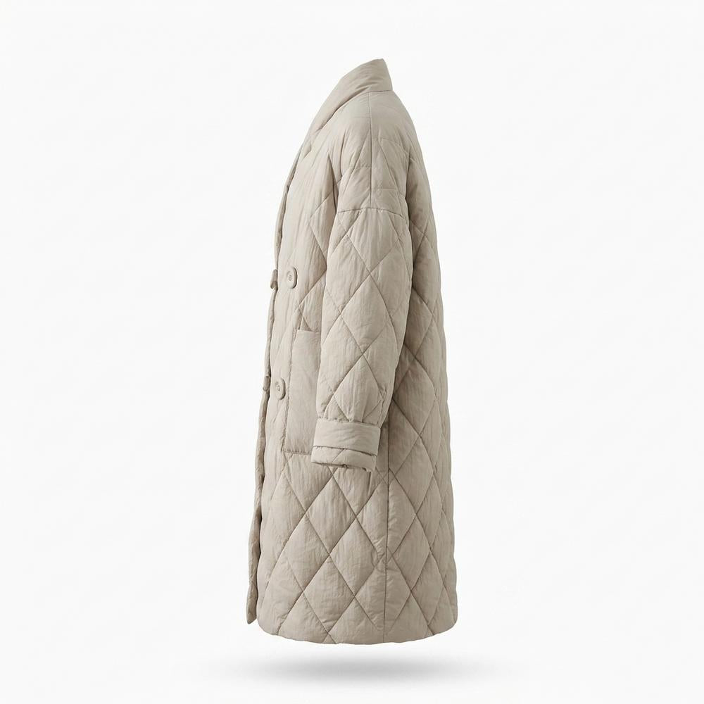 Lederjacken Outlet24 - Verak | Gesteppt Lang Mantel Damen
