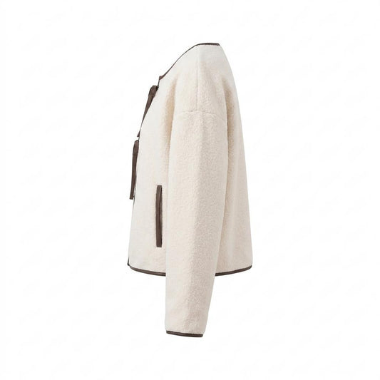 Lederjacken Outlet24 - Tikot | Paspeliert Kragenlos Jacke Damen