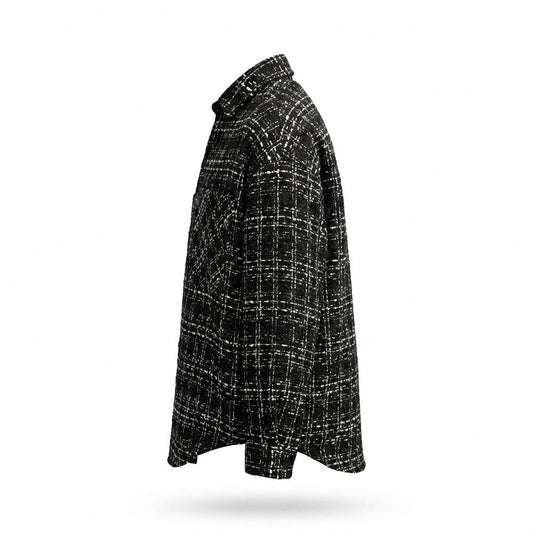 Lederjacken Outlet24 - Kezan | Strukturiertes Kariertes Hemd Unisex