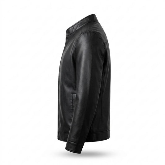 Lederjacken Outlet24 - Lesel | Körpernah Langärmlig Lederjacke Herren